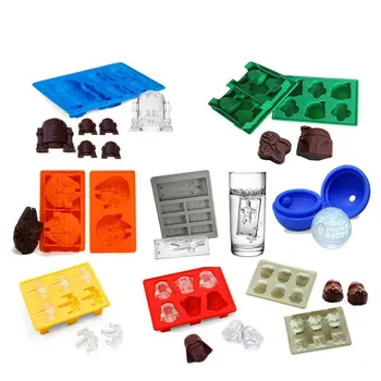 

Star Wars Ice Tray Silicone Mold Ice Cube Tray Chocolate Mould Death Star Darth Vader R2D2 Hans Solo Falco