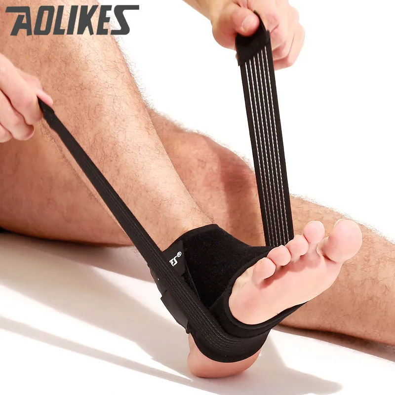 Aolikes 1 пара черная регулируемая поддержка лодыжки Pad защита эластичная Защитная поддерживающая стяжка мяч игры Бег Фитнес рекомендуется