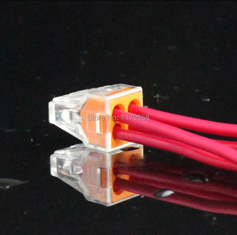 Buy 100Pcs PCT 104 Push wire wiring connector For Junction box 4 pin conductor