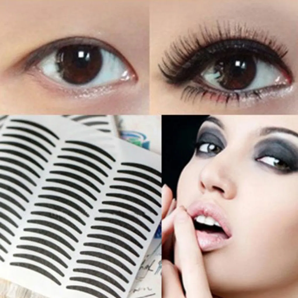 

2019 Big Sale Black big eyes 30 Pairs Narrow Paper Invisible Double Eyelid Sticker Adhesive Double Fold Eyelid Tape