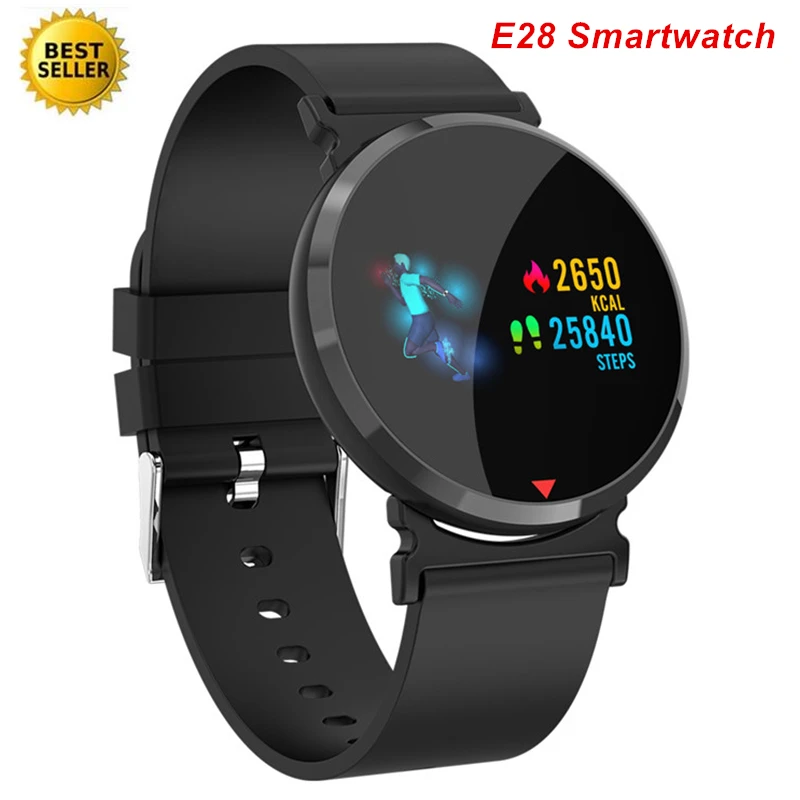 

E28 Smart Watch Men Heart Rate Monitor Color IPS Screen Pedometer Calorie Sport Fitness Watch Clock Blood Pressure Sport Watch