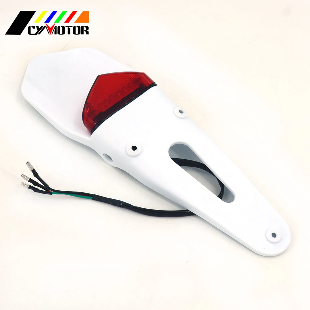 Заднее крыло мотоцикла с фонариком для YAMAHA KAWASAKI SUZUKI YZ YZF KX KLX KXF RM RMZ 125 150 200 250 300 350 400
