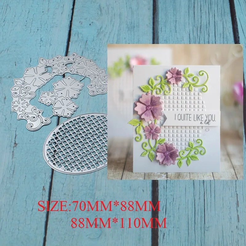 

FLORAL OVAL Metal Cutting Dies for DIY Scrapbooking Photo Album Embossing Paper Cards Making Decorative Crafts 2018 NEW DIE