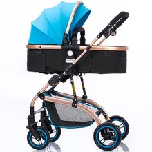 Складной красивый пейзаж для детей коляска с обратной ручкой подлокотник Нижняя корзина для новорожденных Детские коляски Роскошная детская коляска