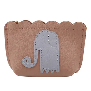 

Lovely PU Leather Coin Purse Women Cute KeyChain Elephant Pattern Coin Bag KeyChain Card Holder Key Coin Purse Sac Femme