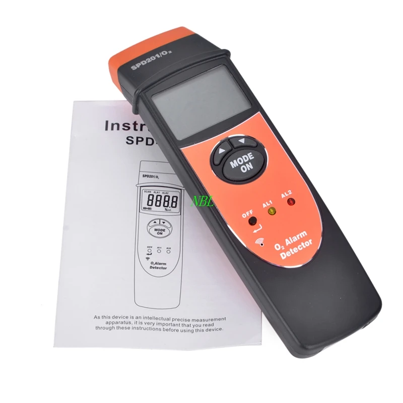 Professional Oxygen O2 Detector LCD Digital Oxygen Content Detect The Oxygen Of 0~25% VOL Level Tester Acousto-optic Alarming