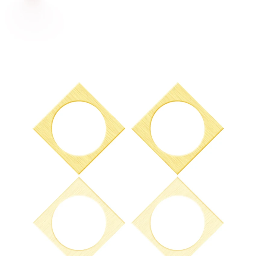 

ACEBFEET Trendy Round Earrings Stainless Steel Jewelry for Women Pendientes Gold Silver Stud Oorbellen Circles Bijoux 2018