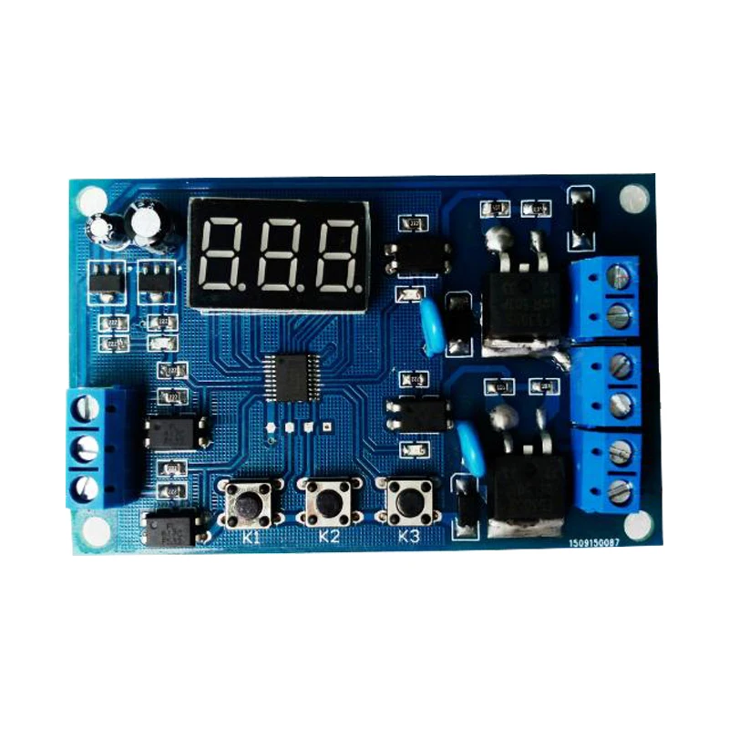 

Double mos tube module, two-way control solenoid valve water pump switch, cycle delay timing custom circuit board
