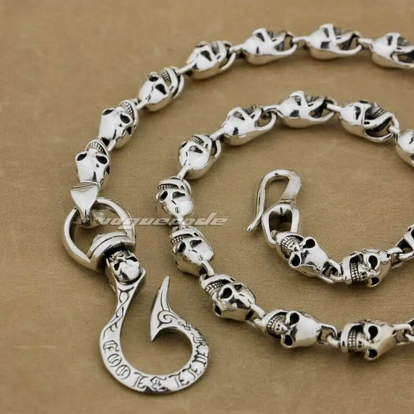 925 Sterling Silver Huge & Heavy Skulls Hook 14 925 Sterling Silver Huge & Heavy Skulls Hook 14