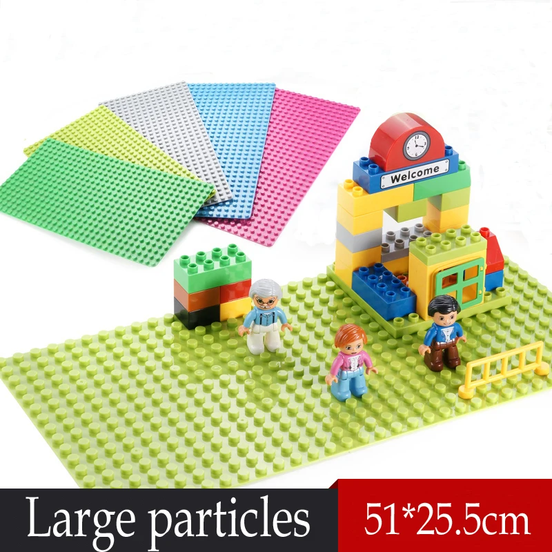 New Wang 1pcs Large particles Building Blocks Baseplate 32 16 Dots Size 51 25cm Base Plate