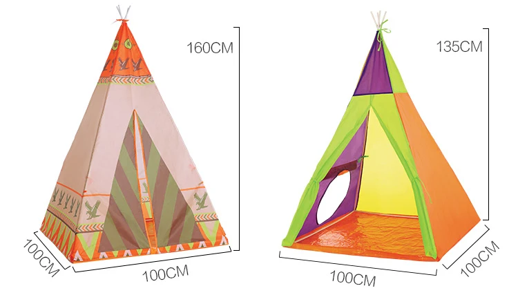 2 стиля Горячая натуральный индийский узор палатка для детей Teepees безопасность tipi портативный игровой домик для детей Крытый игры на открытом воздухе