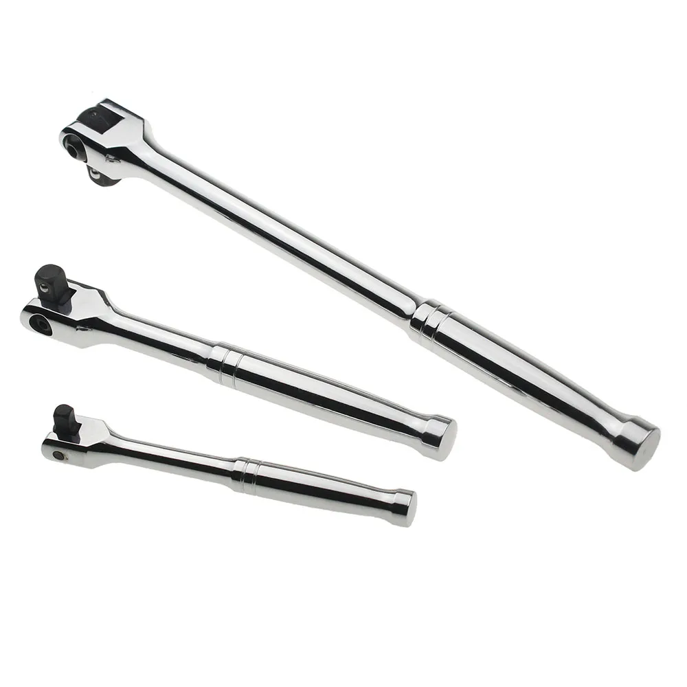 1Piece 1/4" 3/8" 1/2" Breaker Bar Socket Driver 180 Degree Flex Head