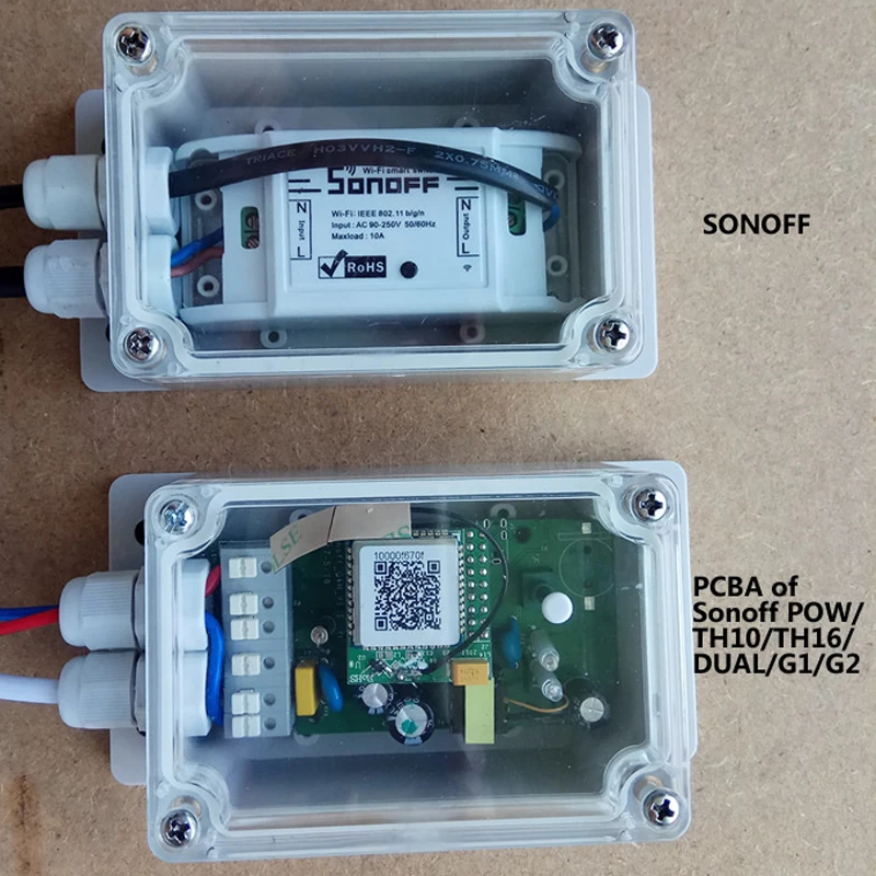 3 шт. с использованием IP66 водонепроницаемый чехол для Sonoff Basic/pow/dual/th10 16 на