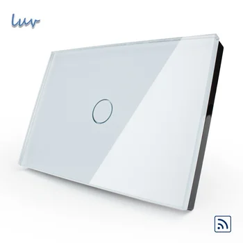 

Livolo Smart Home Ivory Crystal Glass Panel, VL-C301R-81,110~250V/50~60Hz,US/AU Wireless Remote Home Wall Light Switch for Light
