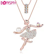 Bonsny Chain, новинка, красочное ожерелье для французского танца, балета, bailarina, подвеска из сплава, очаровательное Брендовое ювелирное изделие для женщин и девушек