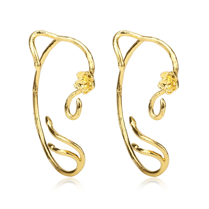 Beauty and the Beast Earrings Ear Cuff Belle Cosplay Jewelry Rose