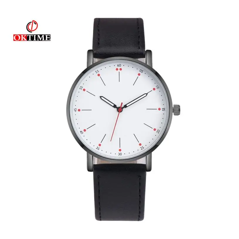 

Dropshipping High Quality Simple Style Dial Watch Men Leather Wristwatch Women Quartz Saat Fashion relogio masculino #C
