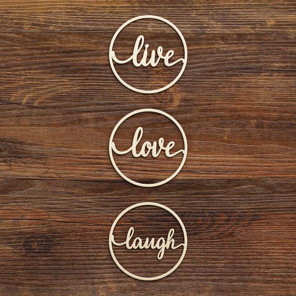 Laser Cut Live, Laugh, Love Wooden Desktop/shelf Sign On Behance