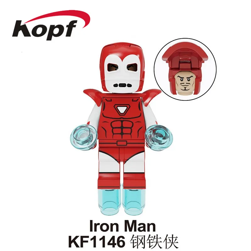 

Building Blocks Super Heroes Avengers 4 Infinity War Iron Man Patrot Mark Figures Education Gift For Children Toys KF1145 KF1146