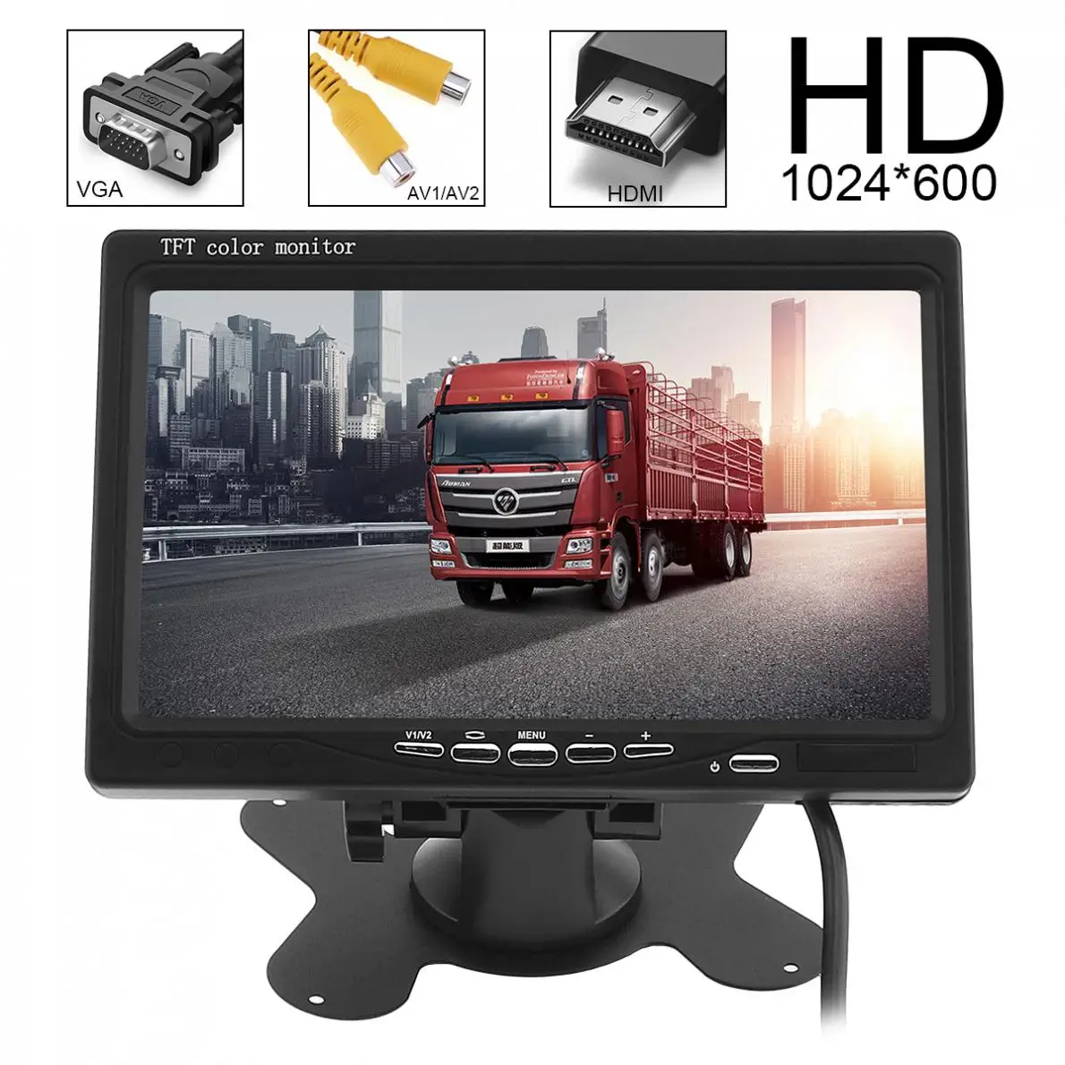 Buy 7 Inch HD 1024x600 TFT LCD Color Screen Car Rear
