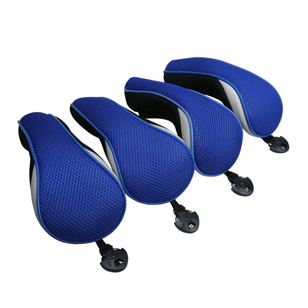 4Pcs Golf Club Head Covers Neoprene Putter Headcover Protect Set Head Protector Golf Club Accessories 7 Colors