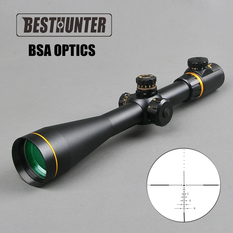 BSA OPTICS 5 15x50 FFP Sight Hunting Scopes Side Parallax Adjustment