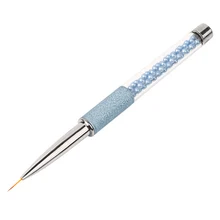 Ручка-вкладыш для дизайна ногтей с синим матовым покрытием, ручка для бисера, рисования, мелкого лака, кисточка для ногтей, инструмент для маникюра, сделай сам, OA66
