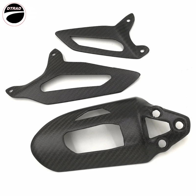 Для Ducati 899 959 1199 1299 Полный углеродного Волокно Twill матовая шок крышкой весной и пятки охранников