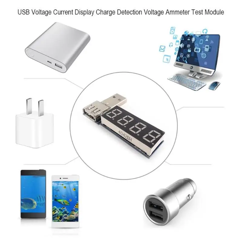 60*35*14 мм USB Напряжение Ток дисплей интерфейс зарядки обнаружения инструмент USB амперметр напряжения тесты модуль доска