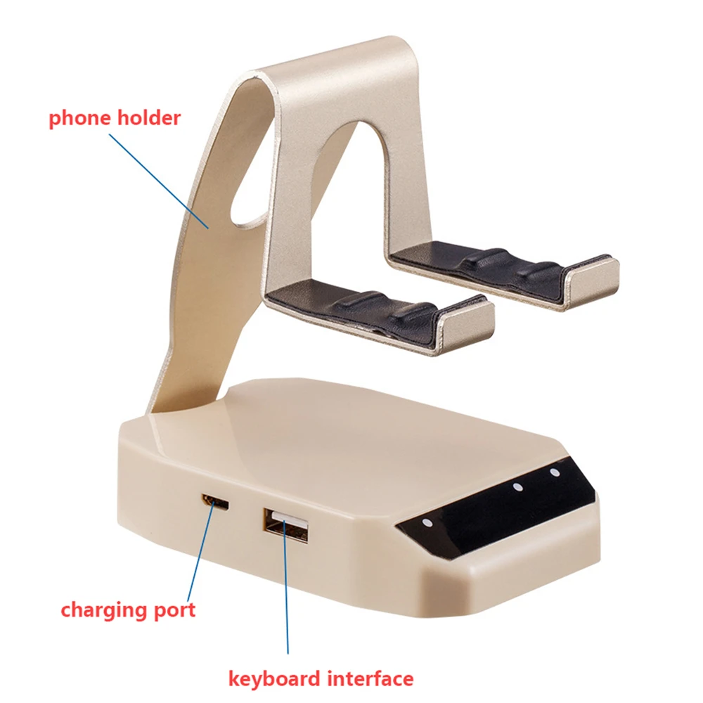 Bluetooth Keyboard Mouse Converter for iphone iOS / Android Mobile Phone PUBG Game Holder No Need D