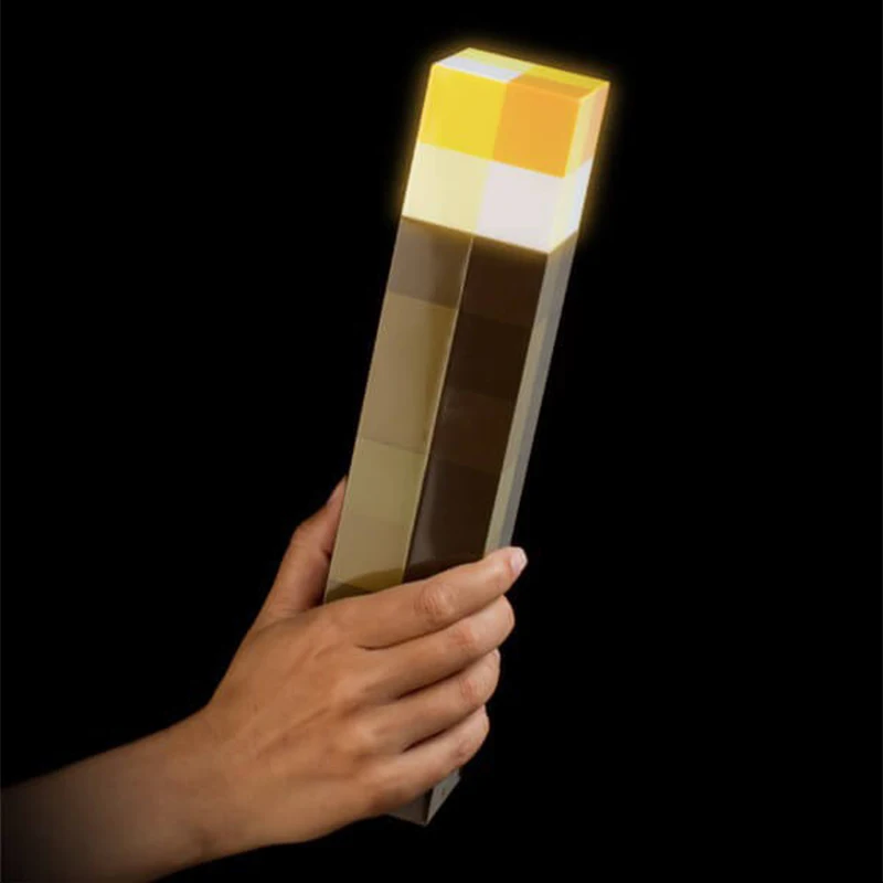 

Original Light Up Minecraft Torch LED Minecraft Lamp Hand Held or Wall Mount Toys For Children Christmas #E