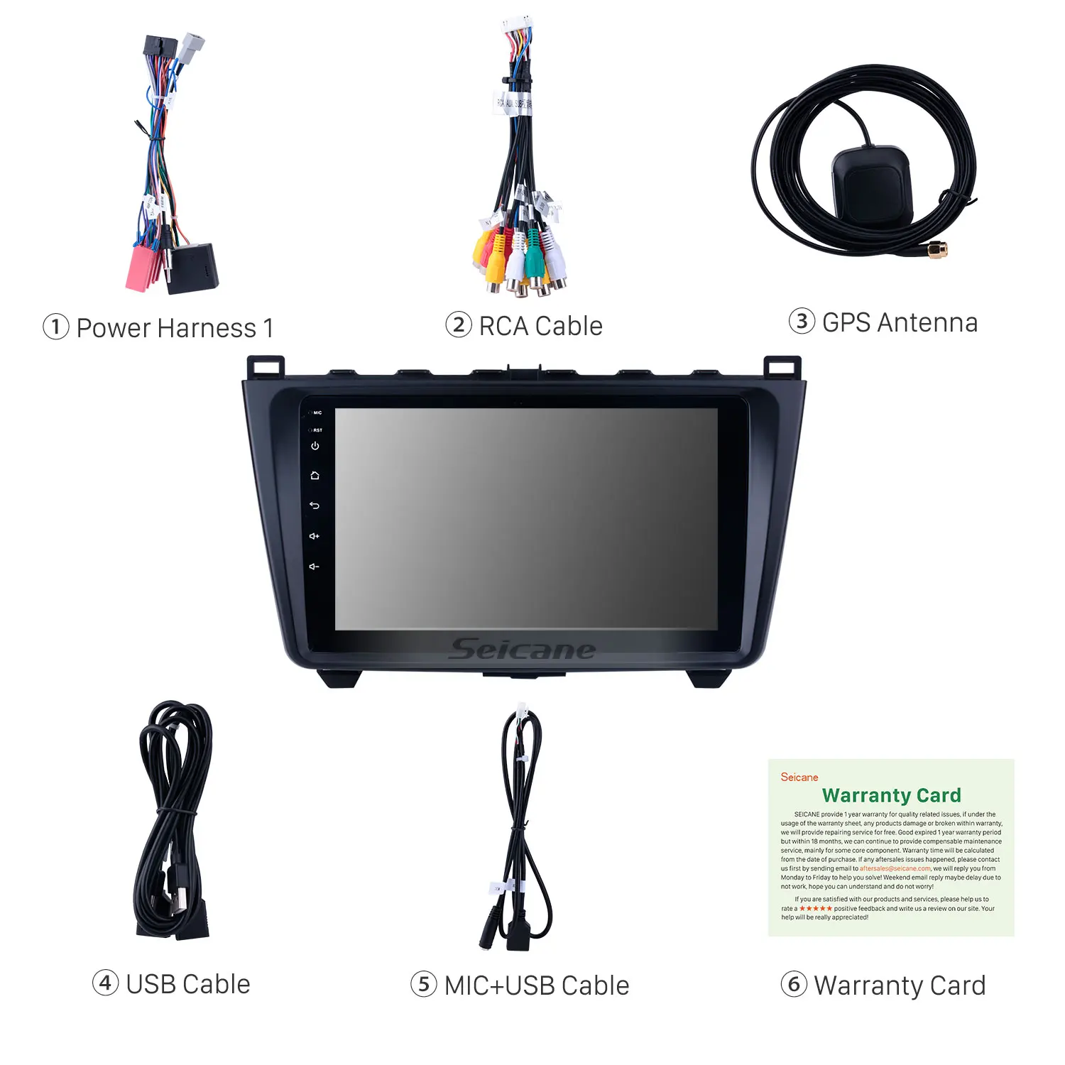 Perfect Seicane 9 inch Android 9.0 Car Radio GPS Auto Stereo For 2008-2015 Mazda 6 Ruiyi Multimedia Player With Bluetooth 3G /4G Wifi 2