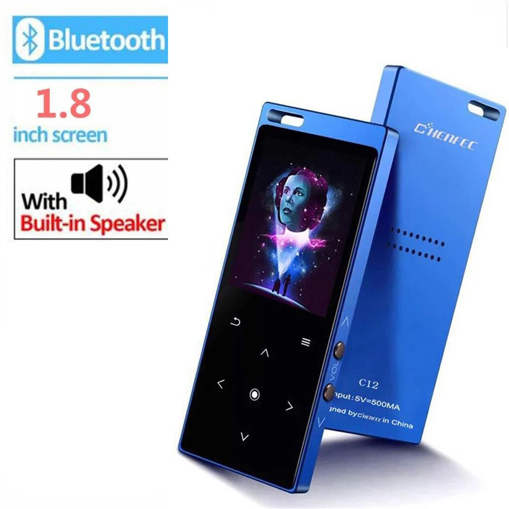 MP4 плеер Bluetooth сенсорный ключ встроенный динамик без потерь HiFi музыкальный плеер с fm-видео плеер, поддерживает sd-карту до 128 ГБ