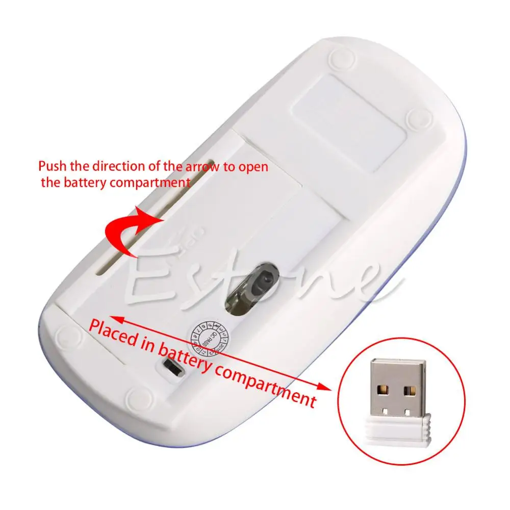 P Лидер продаж! 2 4 ГГц беспроводная ультратонкая оптическая мышь/Мыши + usb приемник