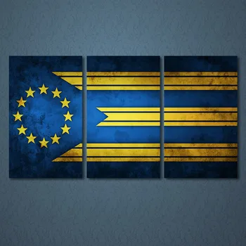 

3 Pieces Flag Stars Lines Wall Art Canvas Pictures For Living Room Bedroom Home Decor Printed Canvas Paintings