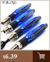 Motorcycle Turn Signal Signals Light Taillight Flexible 12 LED Indicators Blinkers Flashers for Honda GROM MSX125 MT-09 Z800 R3