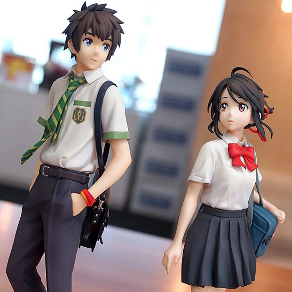2PCS Your Name Kimi no Na wa Miyamizu Mitsuha /& Tachibana Taki Figurines Statues