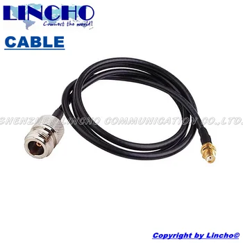 

1 meter coaxial RG58/U antenna jumper cable SMA female to N male connectors
