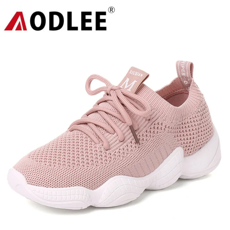 

AODLEE Luxury Brand Air Mesh Shoes Women Sneakers Breathable Lace up Flats Vulcanize Shoes Woman tenis feminino Chaussure Femme