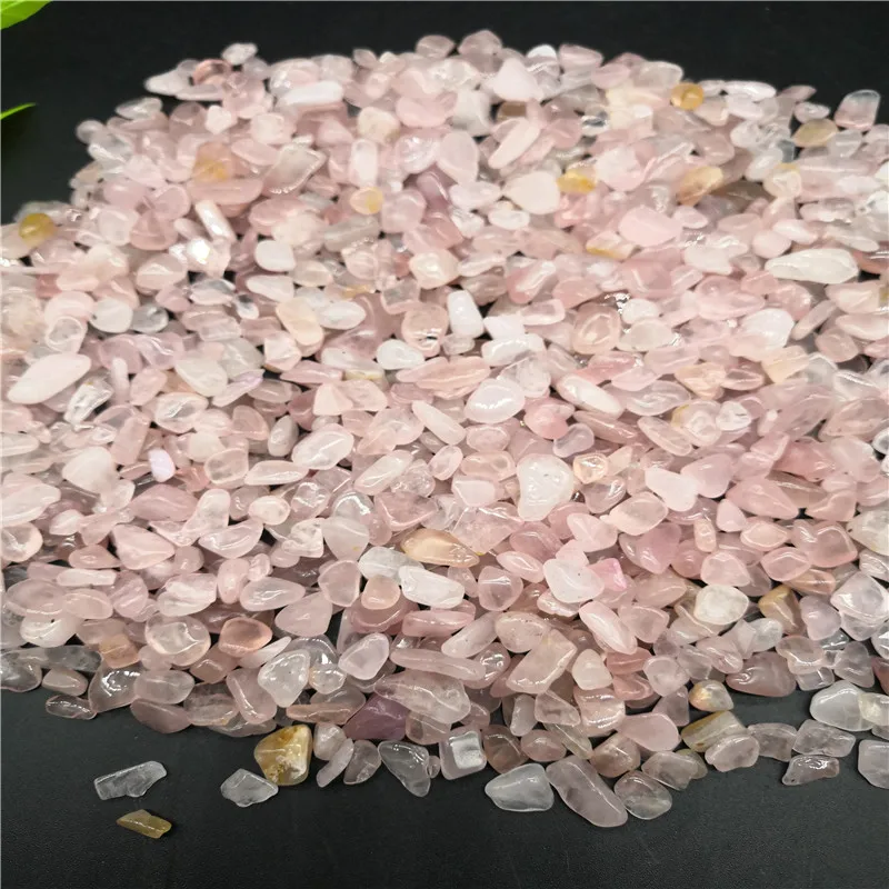 Натуральные камни Розовый Гравий с кристаллами кварца Камень Каменные чипы Исцеление минеральный камень