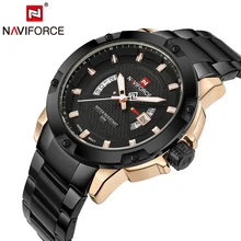 Original NAVIFORCE Marca de Lujo de Acero Militar Deportes Relojes Cuarzo de Los Hombres A Prueba de agua Reloj de Los Hombres Reloj de Pulsera relogio masculino