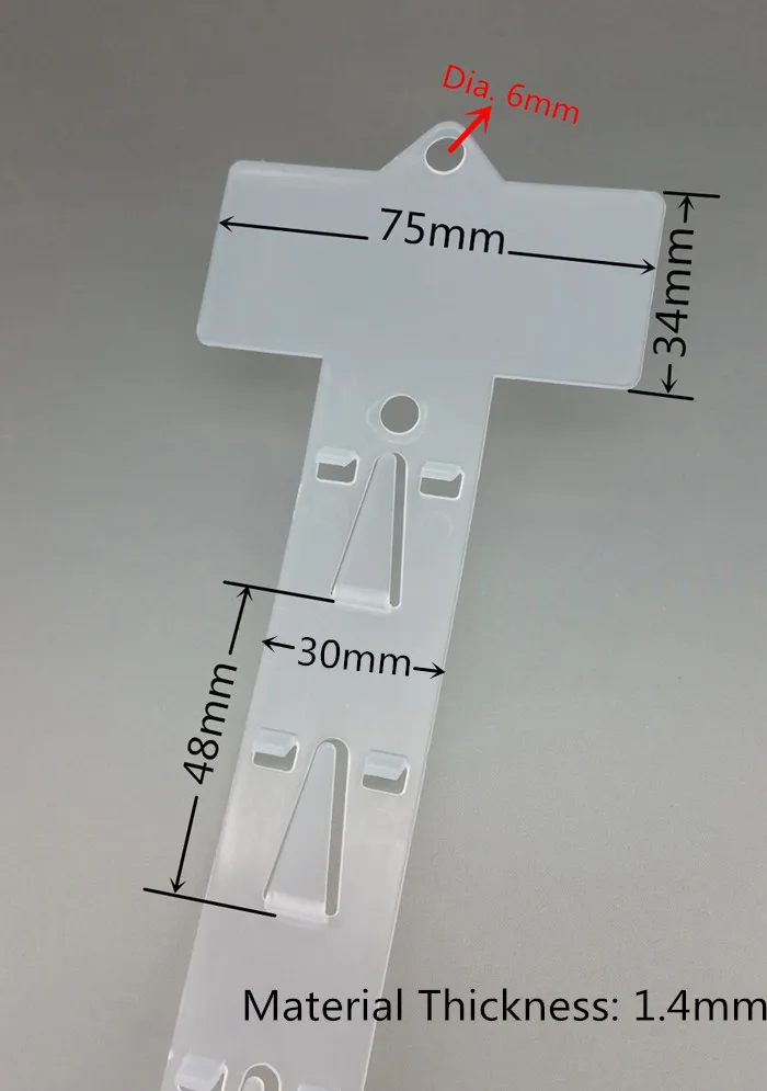 L 620 мм Пластик Clear pp розничной висит мерчендайзинга продукции клип полосы 12 шт. продукты Дисплей в супермаркет Store 3000 шт