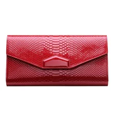 2016 neue Lackleder Frauen Messenger Bags Serpentin Kupplung Kette Schulter Handtasche Abendtasche Handytasche Geldbörse Klappe