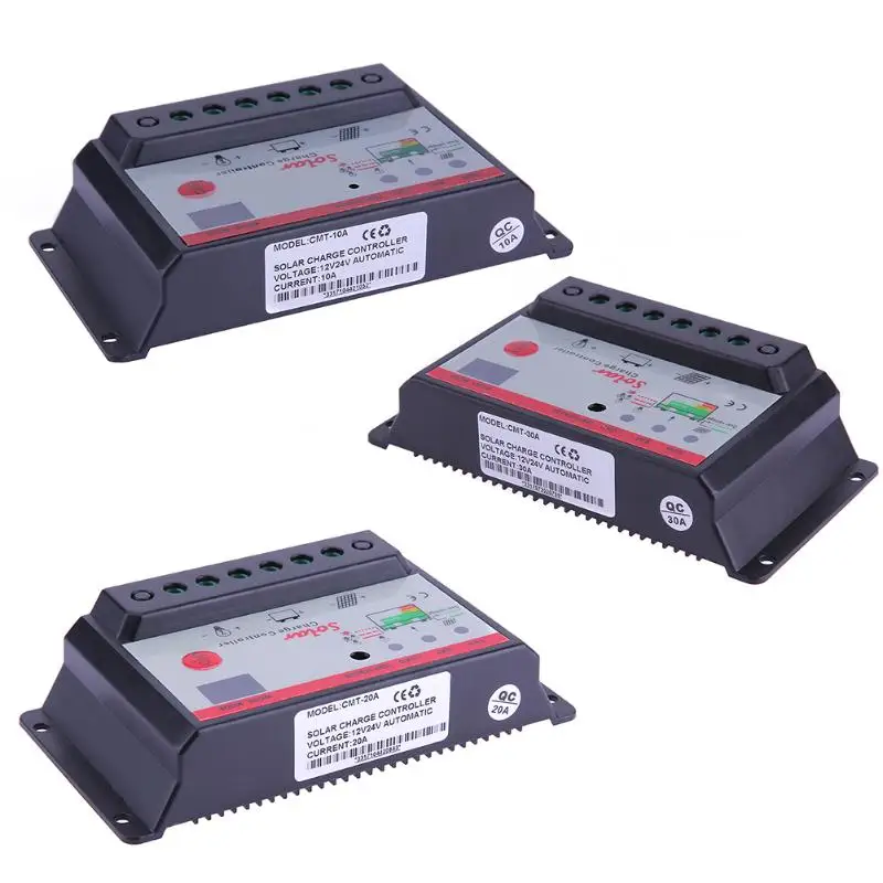 

30A 20A 10Amps 12V 24V Auto Solar cells Panel Battery Charge Controller PWM Solar Regulators with LCD Display
