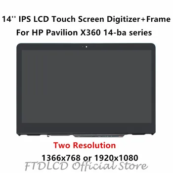 

FTDLCD 14'' IPS LCD Touch Screen Digitizer Assembly+Frame B140XTN02.E N140HCE-EBA For HP Pavilion x360 14-ba 14-ba100na ba013ca