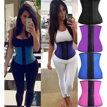 Miss Moly Latex Rubber Waist Trainer Tummy Slimmer Underbust Boned Body Shaper Cincher Corset Modeling Belt