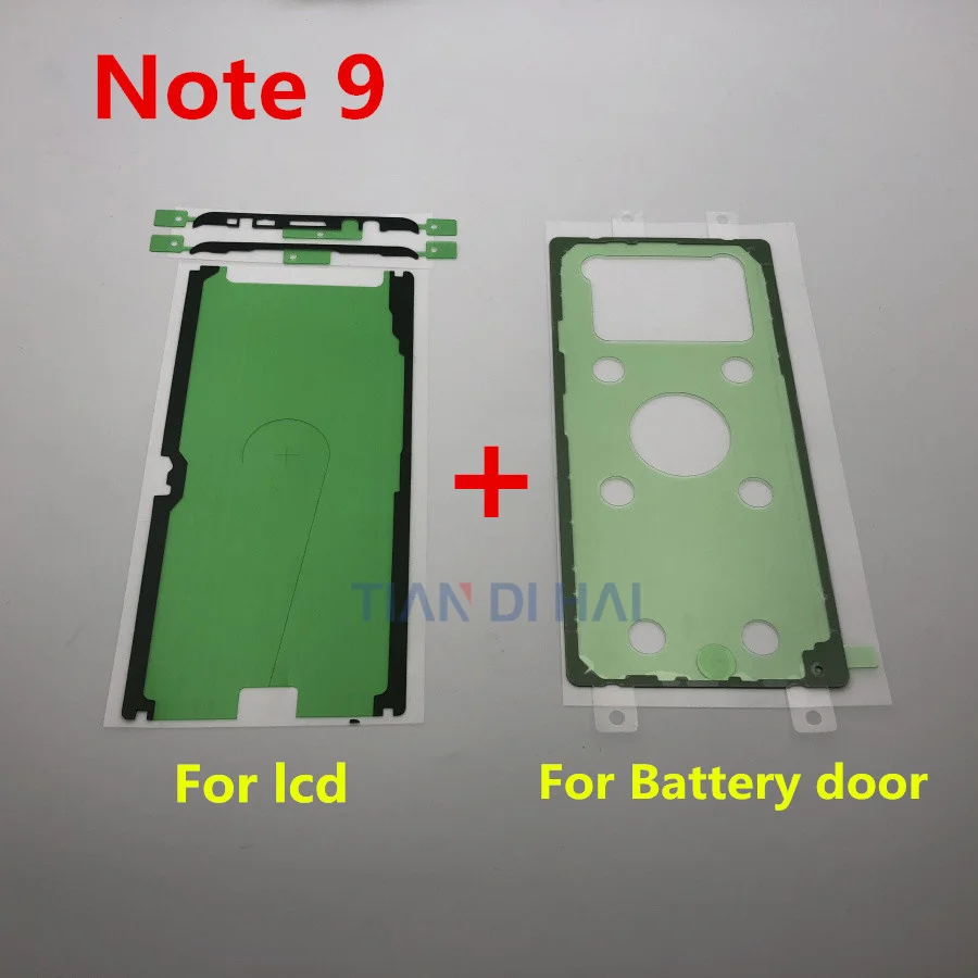 

10Sets Original New Front LCD Screen Frame + Battery Back Cover Sticker Adhesive Glue For Samsung Galaxy Note 9 Note9 N960 N960F