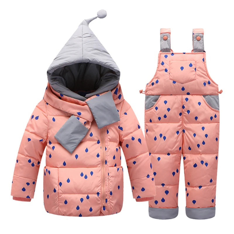 Baby Girl Ski Suit Snow suit 3 Pieces Set for Toddler Kids Girl Winter
