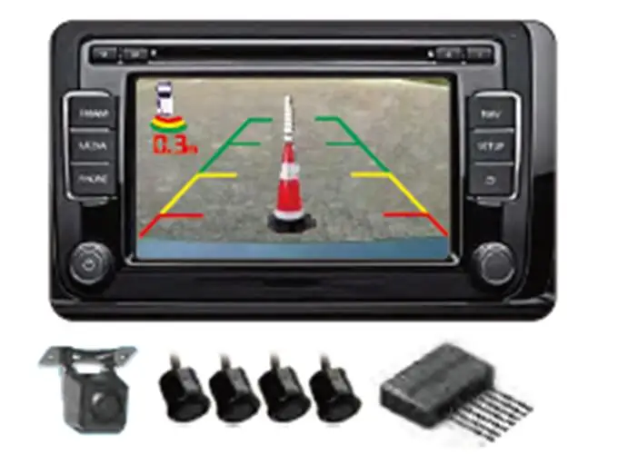 parking car reverse radar 4 video rearview font b camera b font sensor system work for
