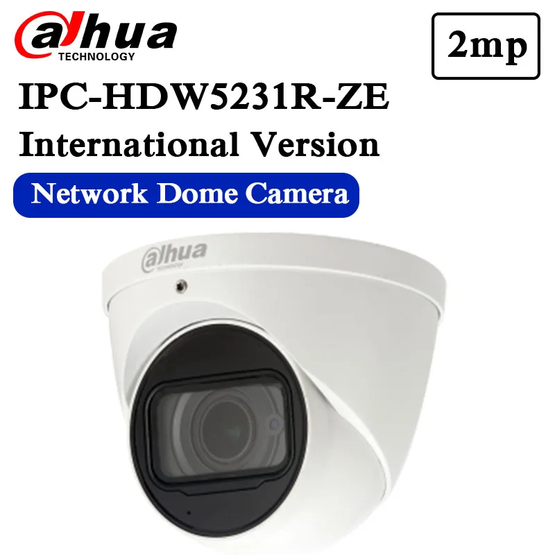 Бесплатная доставка DAHUA 2MP WDR камера видеонаблюдения IR сетевая камера IPC-HDW5231R-ZE Micro SD карта памяти, IP67, PoE